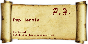 Pap Hermia névjegykártya